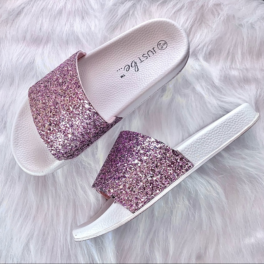 Pink Shimmer Slides - Picture 2 of 5